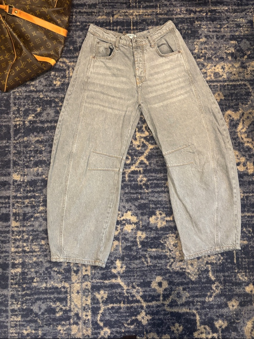 We The Free Washed Gray Wide-Leg Jeans